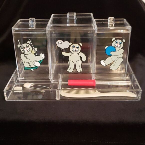 Vintage Acrylic Baby Changing Table Organizer - Picture 1 of 11